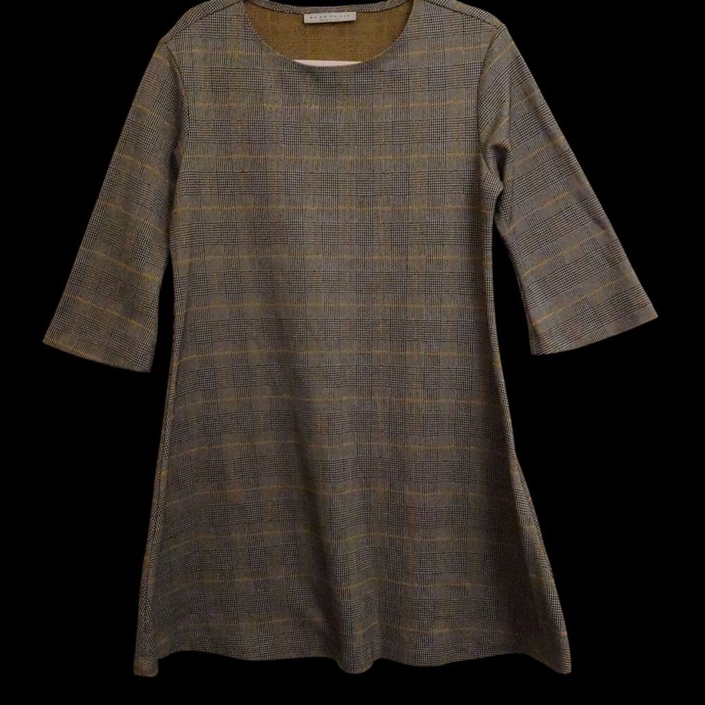 Bryn Walker Womens Plaid Modest Business Preppy Teacher Dress Medium